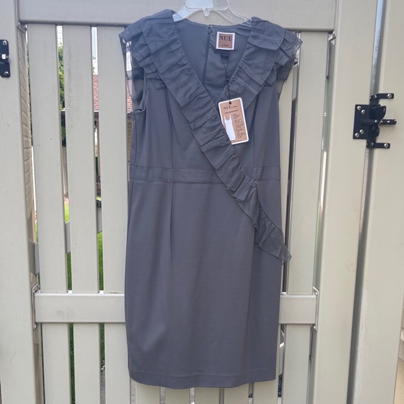Nue by Shani Gray Ruffle Midi Dress - Picture 1 of 4